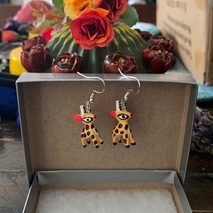 New Wood Animal 🦒 Giraffes Earrings 😍